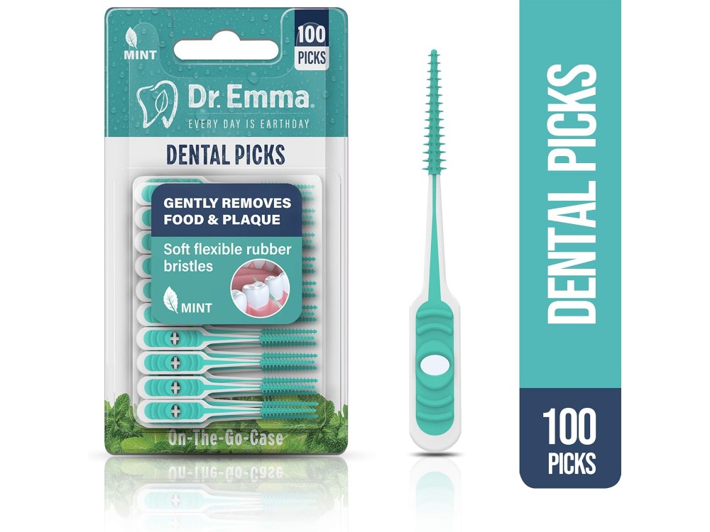 Dr. Emma Dental Picks Mint, Μεσοδόντια Βουρτσάκια 100τμχ