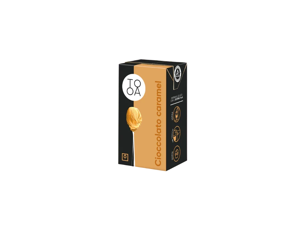 Cioccolato Caramel TooA Gelato with Toffee Caramel, from 100% Natural Ingredients, No Preservatives & Gluten (Set of 2 Pods)