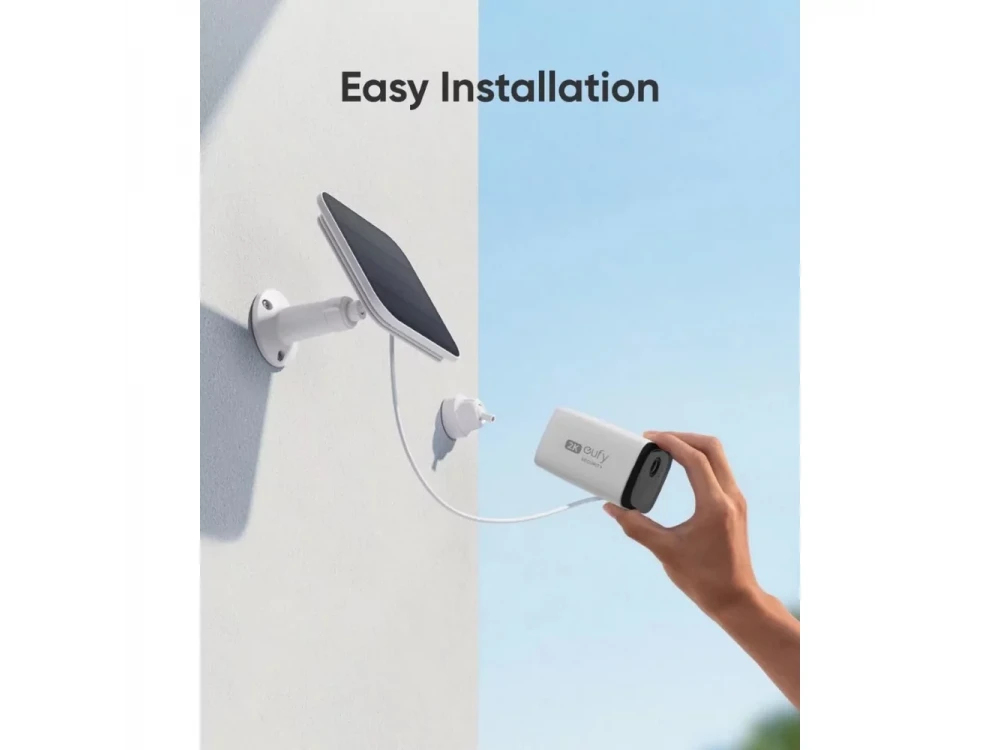 Anker eufy SoloCam C210 2K IP Camera Set with Solar Panel, 2-Way Audio, WiFi and Motion Detection with AI