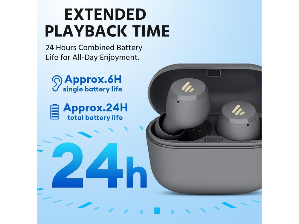 Edifier X3 Lite Bluetooth 5.3 Ακουστικά IP55, με AI Call Noise Cancellation & Διάρκεια Μπαταρίας έως 24 Ώρες, Grey