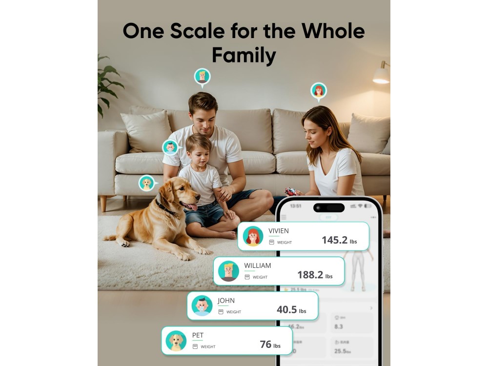 Anker Eufy Smart Scale C20, Ψηφιακή Ζυγαριά Μεγάλης Ακρίβειας, με 16 Μετρήσεις, All-in-one Offline Display & Οθόνη TFT, Black