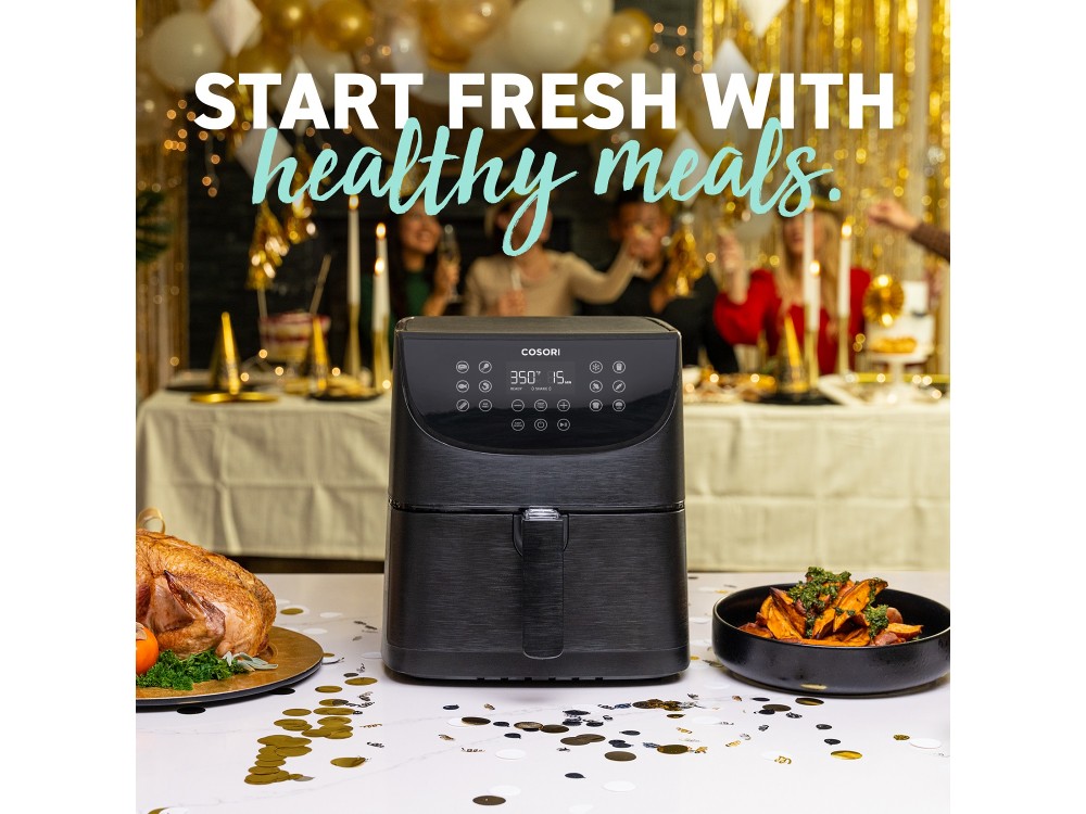 Cosori Air Fryer, Φριτέζα Αέρος XL 5.5lt για Υγιεινό Μαγείρεμα, 1700W, Touch Control, 11 Preset Menus & 100 Recipes Book