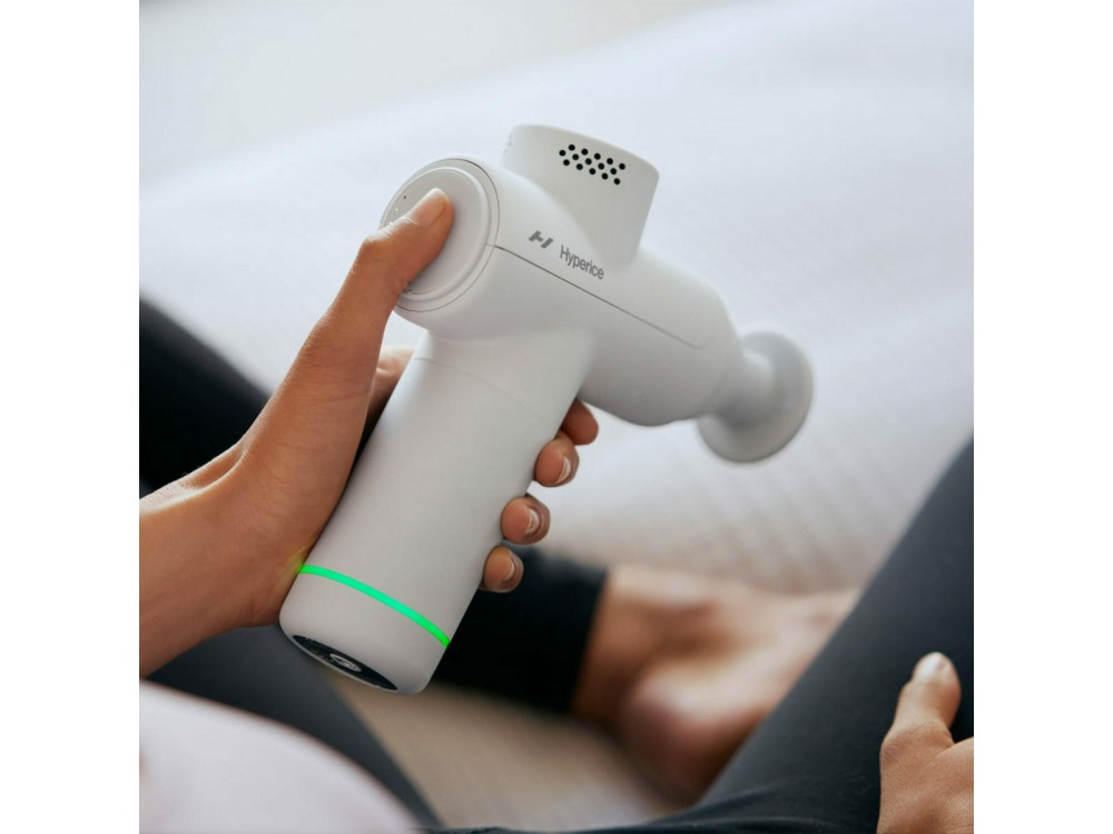 Hyperice Hypervolt Go 2 Massage Gun, Συσκευή Μασάζ και ανάκαμψης Μυών, Ασύρματη με 3 Επίπεδα Ταχύτητας & 2 Κεφαλές, Arctic Grey