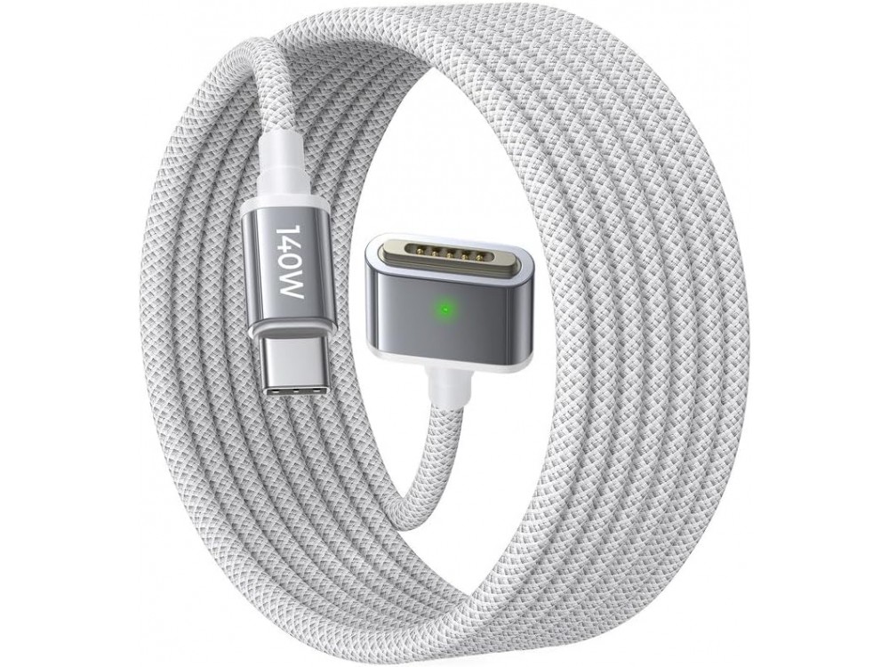 Lisen USB-C to MagSafe 3 Charging Cable for Apple MacBook Pro / Air, 2m, Grey