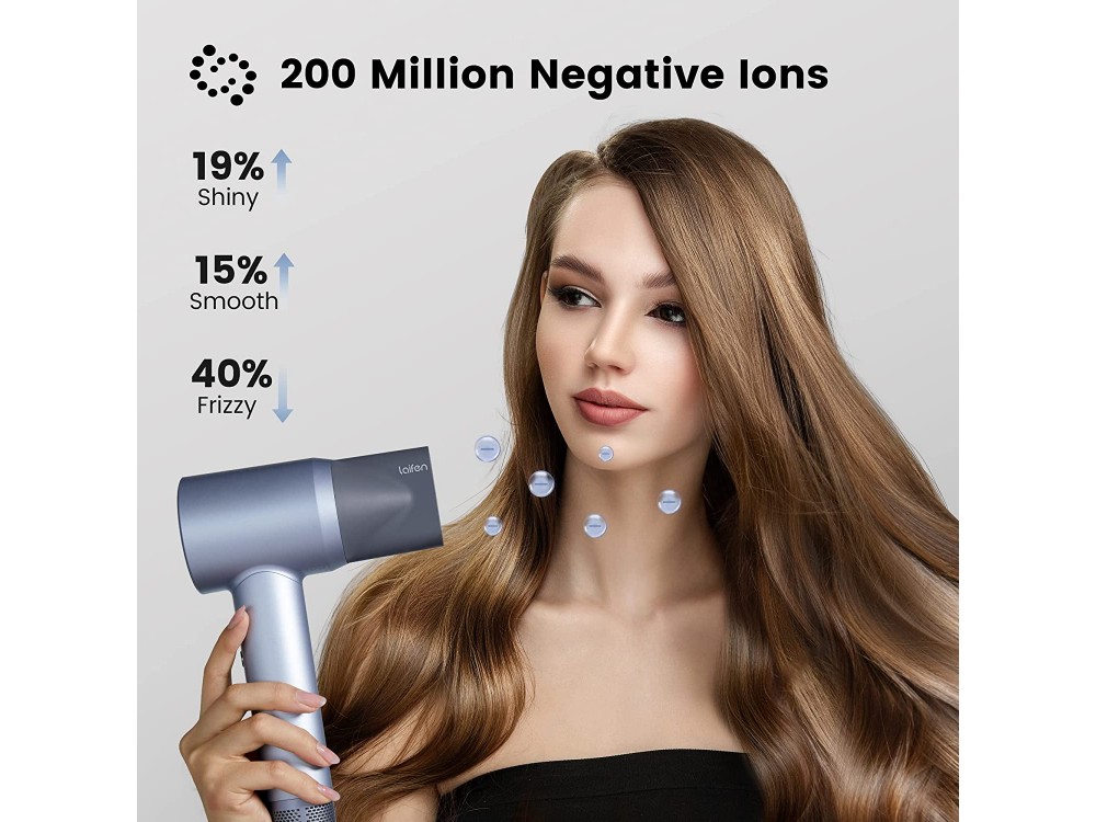 Laifen Swift Special Hair Dryer, Ionic Πιστολάκι Μαλλιών με Φυσούνα, 2 Εξαρτήματα & 1.8μ. Καλώδιο, 1600W, Silver