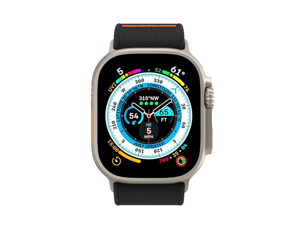 Spigen Lite Fit Ultra Apple Watch 44 / 45 / 46mm / Ultra 49mm, Ανταλλακτικό Λουράκι Υφασμάτινο, Black