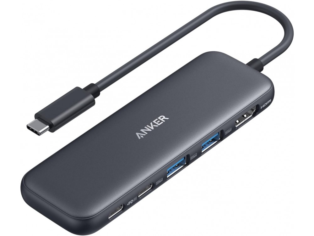 Anker 332 5-in-1 USB-C Data Hub HDMI / 4K + USB-C 5Gbps + USB-A 5Gbps*2 + 100W PD Charging