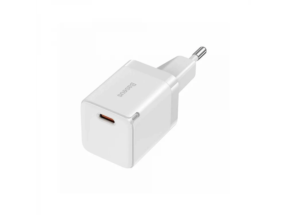 Baseus GaN3 USB-C Socket Charger 30W PPS, Power Delivery / Quick Charge 4+, White