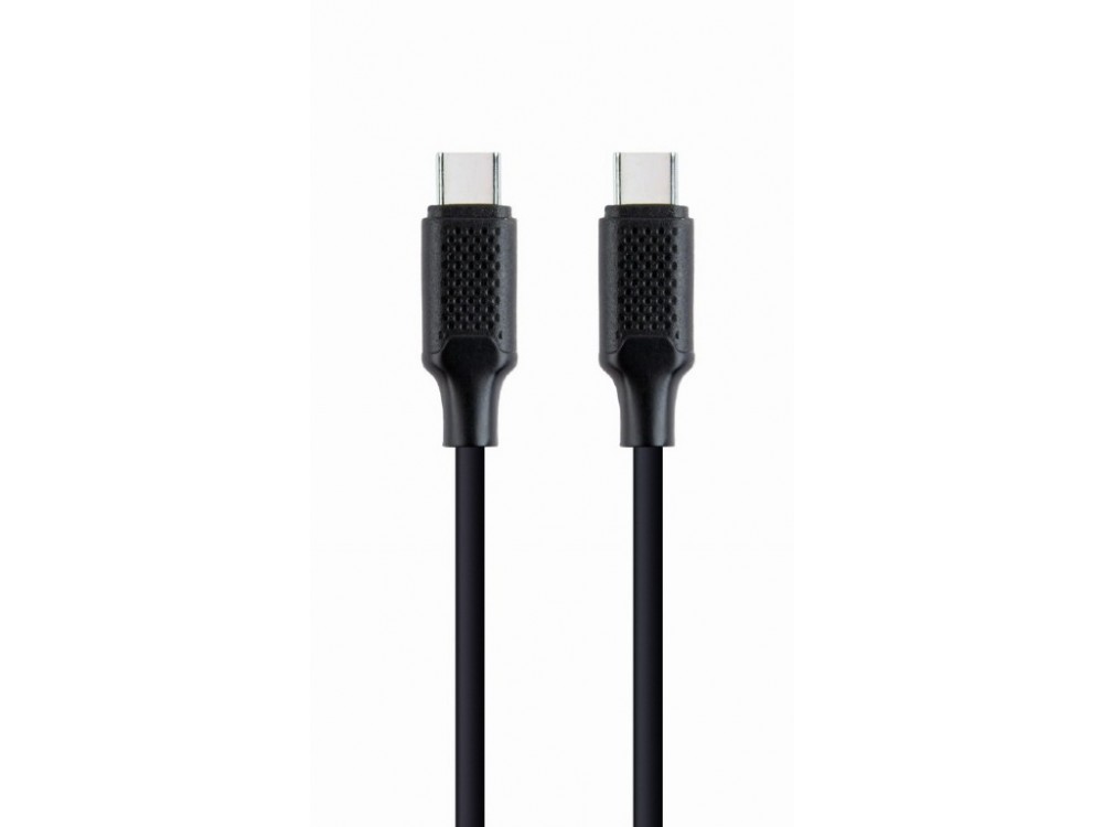 Cablexpert USB-C σε USB-C Καλώδιο 1.5μ. με Επαφές Αλουμινίου Υποστήριξη PD3.0/QC4.0/FCP & 3A / 60W, Black