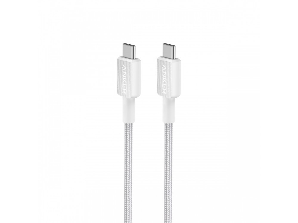 Anker 322 USB-C to USB-C Cable with Nylon Weave 0.9m, White