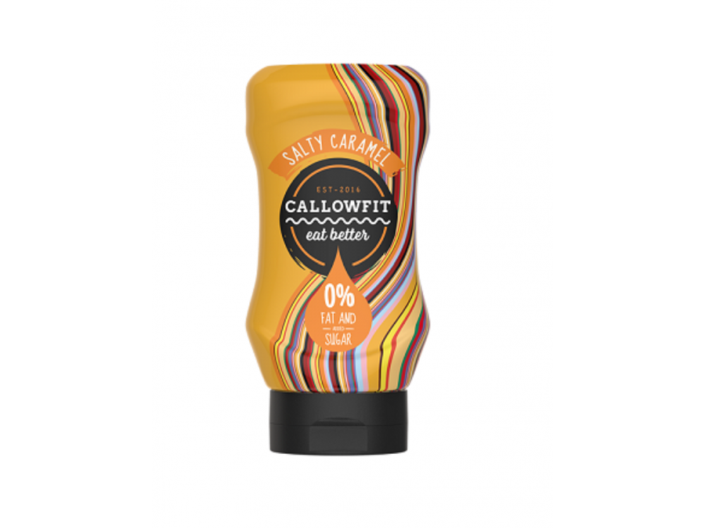 Callowfit Salty Caramel Σιρόπι Ζαχαροπλαστικής με Γεύση Αλατσιμένη Καραμέλα με 0 Ζάχαρη & 0 Λιπαρά, 300ml