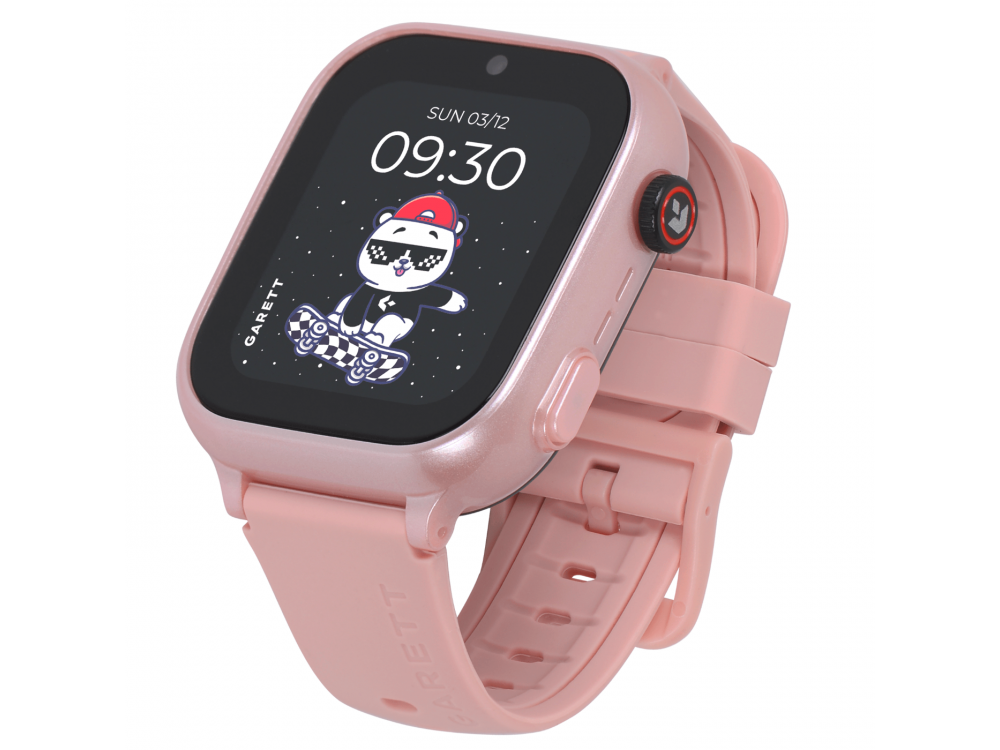 Garett Kids Cute 2 4G, Children's Ultra-thin Smartwatch with 1.83" Screen, GPS, 7 Games & Face Unlock Function, Pink