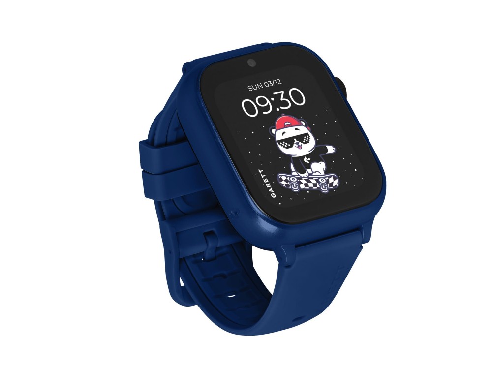 Garett Kids Cute 2 4G, Children's Ultra-thin Smartwatch with 1.83" Screen, GPS, 7 Games & Face Unlock, Blue