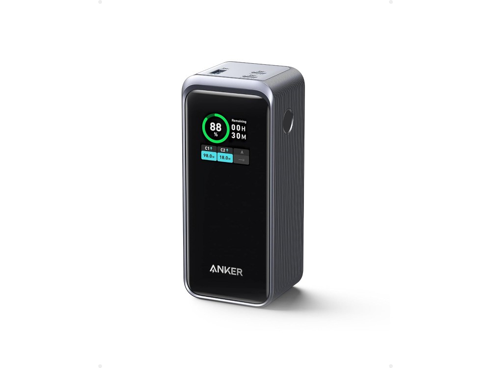 Anker Prime 20000 200W PD USB-C Power Bank 20,000mAh with Smart Digital Display & Power Delivery, Black - Open Package