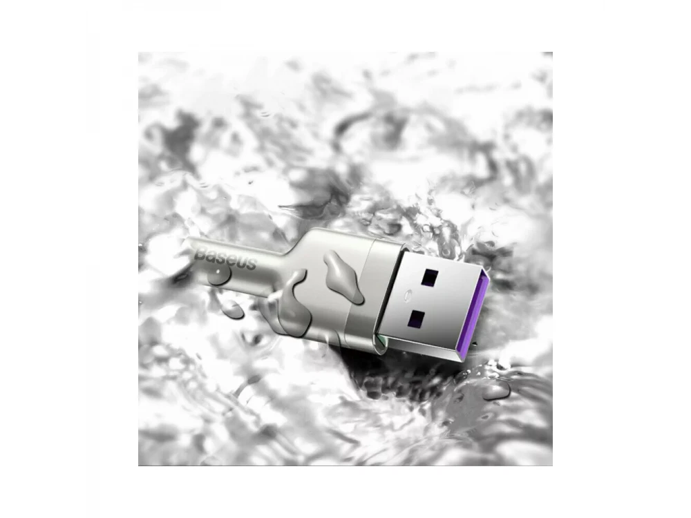 Baseus Cafule Καλώδιο USB-C σε USB-A 66W, 1μ. με Νάυλον Ύφανση, Silver / Black