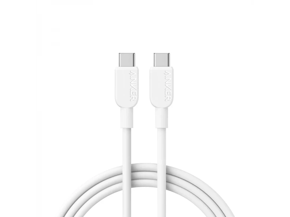 Anker 310 USB-C σε USB-C Καλώδιο 1.8m 240W USB-IF Certified Super Fast Charging, White