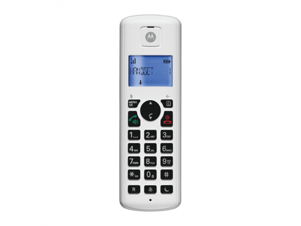 Motorola T401+ Cordless Phone, with Number Blocking, Open Listening, DND Function & 50 Name Phonebook, White