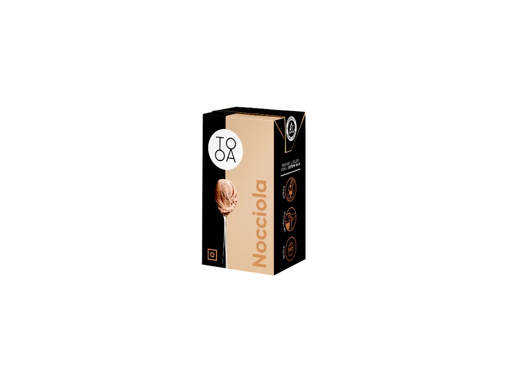 Nocciola TooA Gelato with Campania Hazelnuts from 100% Natural Ingredients Free of Preservatives & Gluten (Set of 2 Pods)