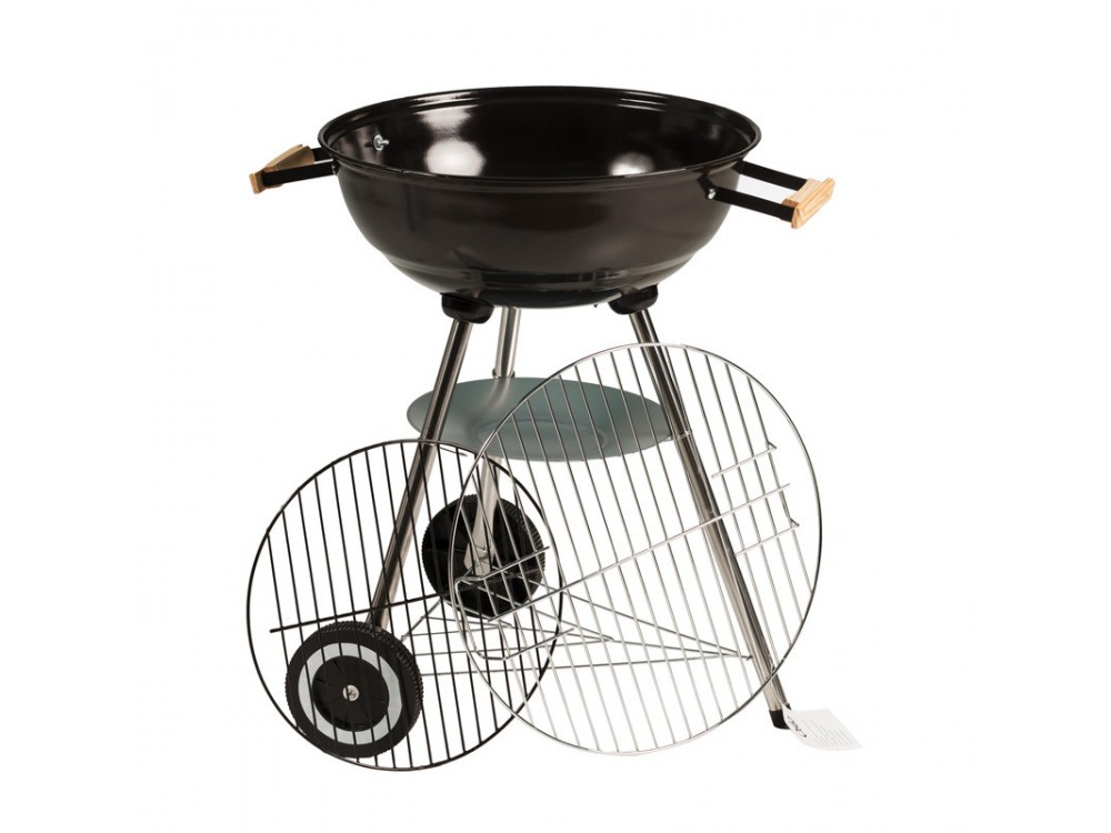 Osio OGC-2444 Ψησταριά BBQ με πόδια ύψους 64εκ., διάμετρος σχάρας 44εκ., Συλλέκτη Στάχτης & Αποσπώμενο Καπάκι