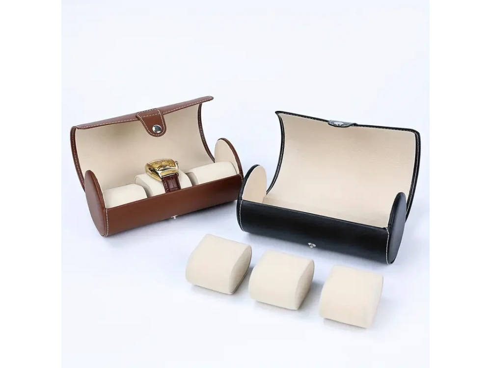 AJ PU Leather Watch Box, Θήκη Αποθήκευσης για Ρολόι, Brown