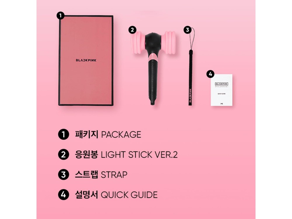 Blackpink Official Lightstick Ver.2 με APP + Stand + 8 Photocards - Limited Edition