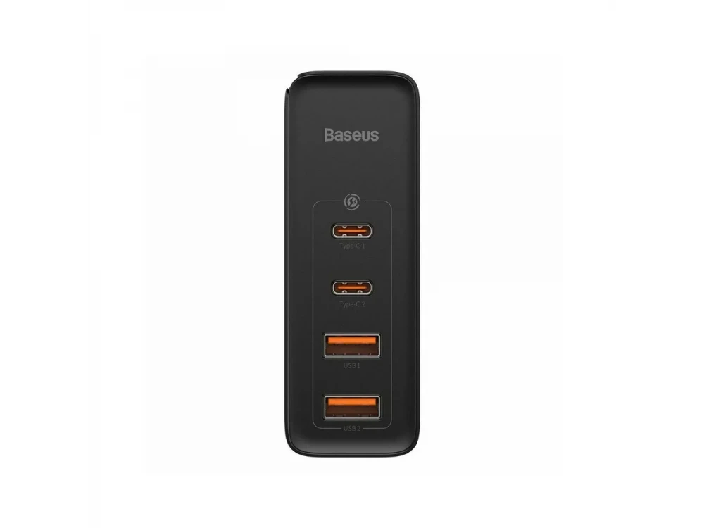 Baseus GaN2 Pro Socket Charger 100W, PD3.0, QC3.0, SCP, PPS with 2xUSB-C & 2xUSB-A, Black