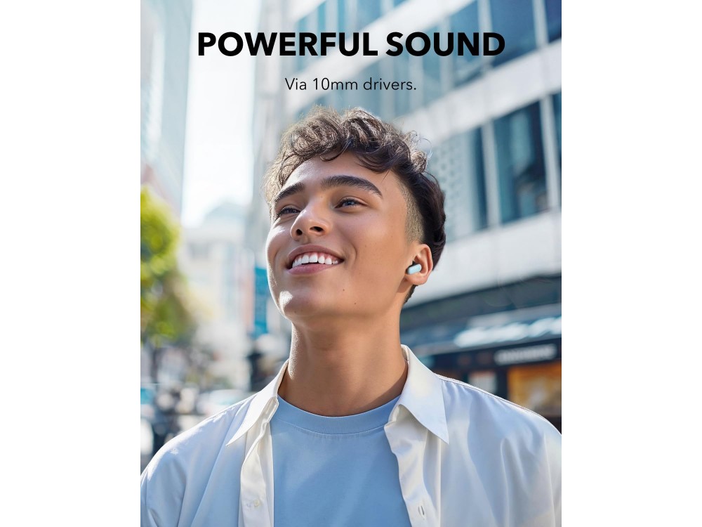 Anker P30i In-ear Bluetooth Ακουστικά IP54, με Smart NC, 2-in-1 Θήκη/Stand & Διάρκεια Μπαταρίας έως 10 Ώρες, Blue