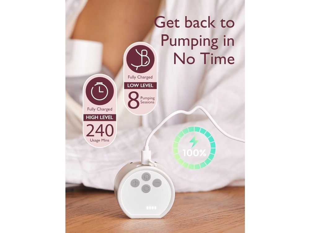 Momcozy S12 Pro Breast Pump Hands Free, Electric Double Breast Pump with 3 Functions & 9 Intensity Levels, Cozy White