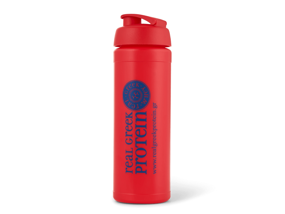 Real Greek Protein Shaker πρωτεΐνης 750ml, Red