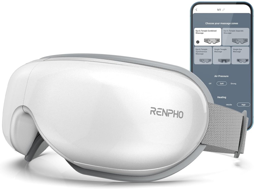 Renpho Eyeris Smart Eye Massager with App Control, Συσκευή Μασάζ Ματιών & Προσώπου, Έλεγχο & Προσωποποιημένες Ρυθμίσεις μέσω APP