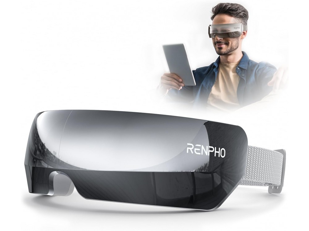 Renpho Eyeris View Smart Eye Massager with Vision Window, Συσκευή Μασάζ Ματιών & Προσώπου, Ρυθμιζόμενη Θερμοκρασία & Πίεση