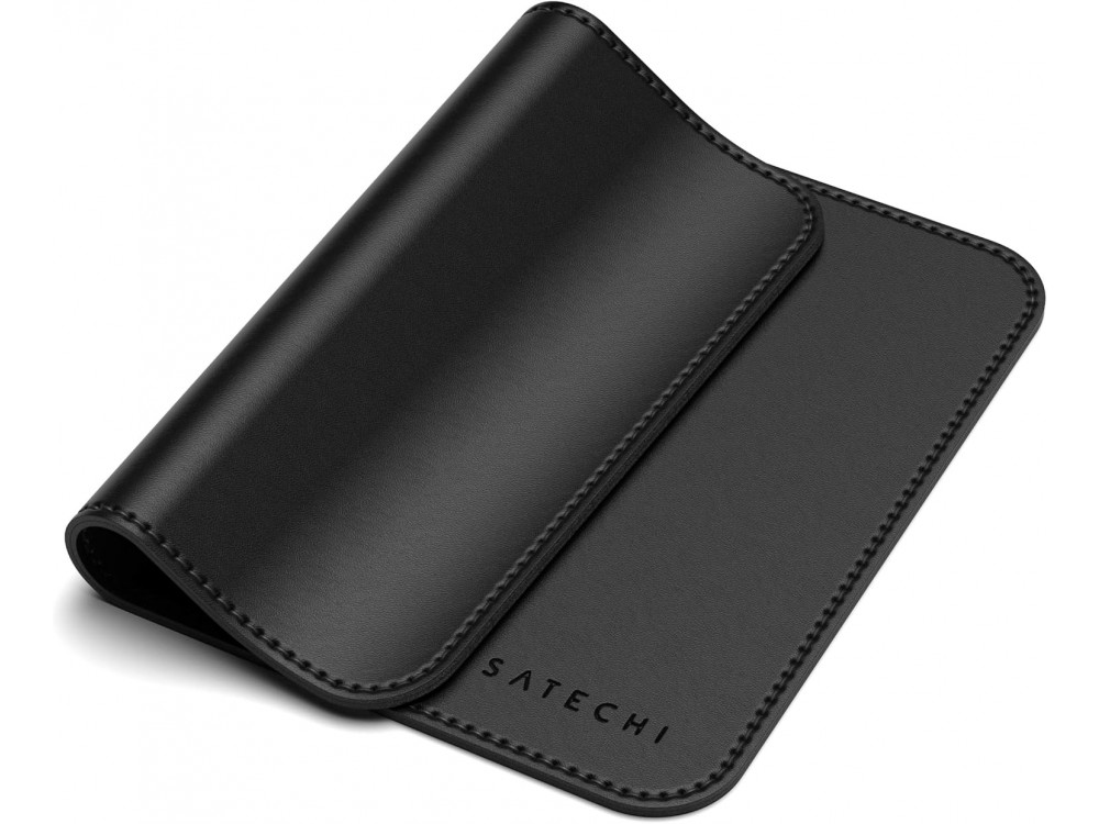 Satechi Eco-Leather Mouse Pad, 24.1cm x 19.1cm Ergonomic Mousepad, Waterproof Desk Mat, Black