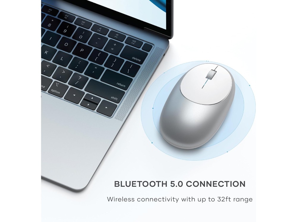 Satechi M1 Wireless Rechargeable Mouse for Mac, Ασύρματο Επαναφορτιζόμενο Ποντίκι για Apple με θύρα Usb-C , Silver