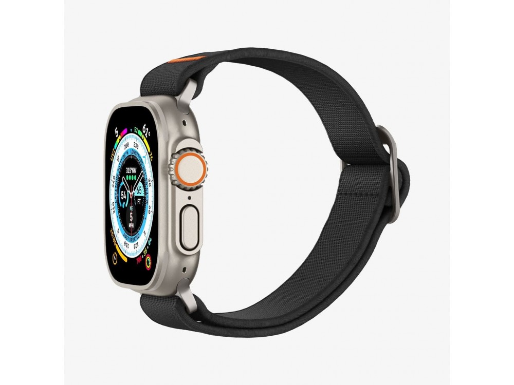 Spigen Lite Fit Ultra Apple Watch 44 / 45 / 46mm / Ultra 49mm, Ανταλλακτικό Λουράκι Υφασμάτινο, Black