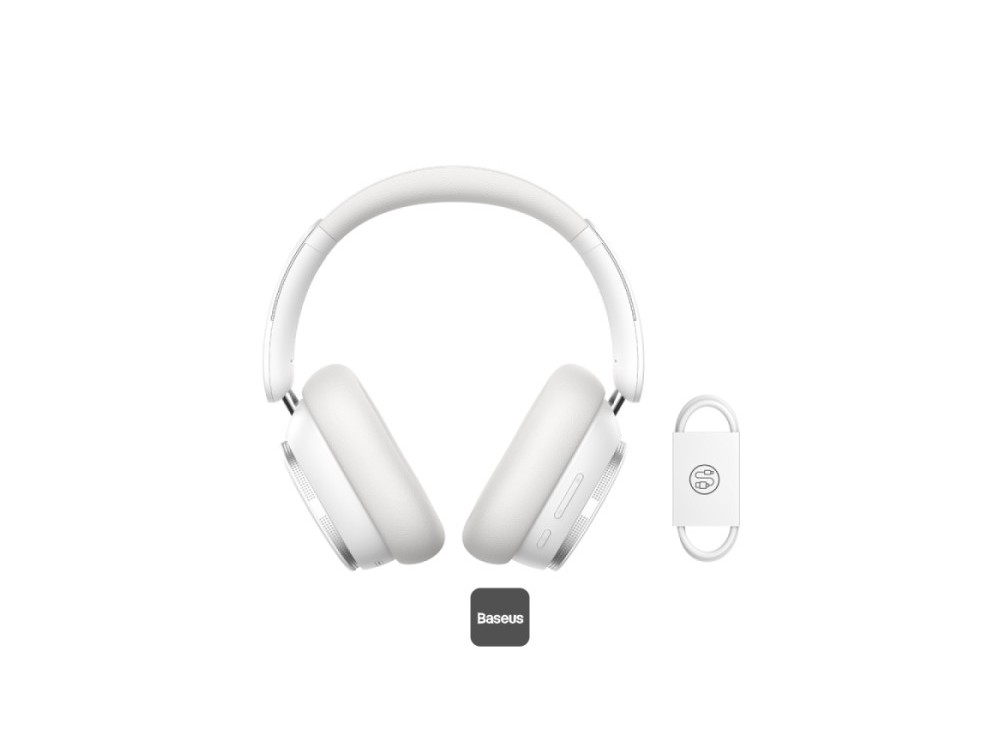 Baseus Bowie H1 Pro ANC Bluetooth 5.3 Headphones, Spatial Acoustics, Hi-Res Audio & LHDC Certified, 80H Playtime, Moon White