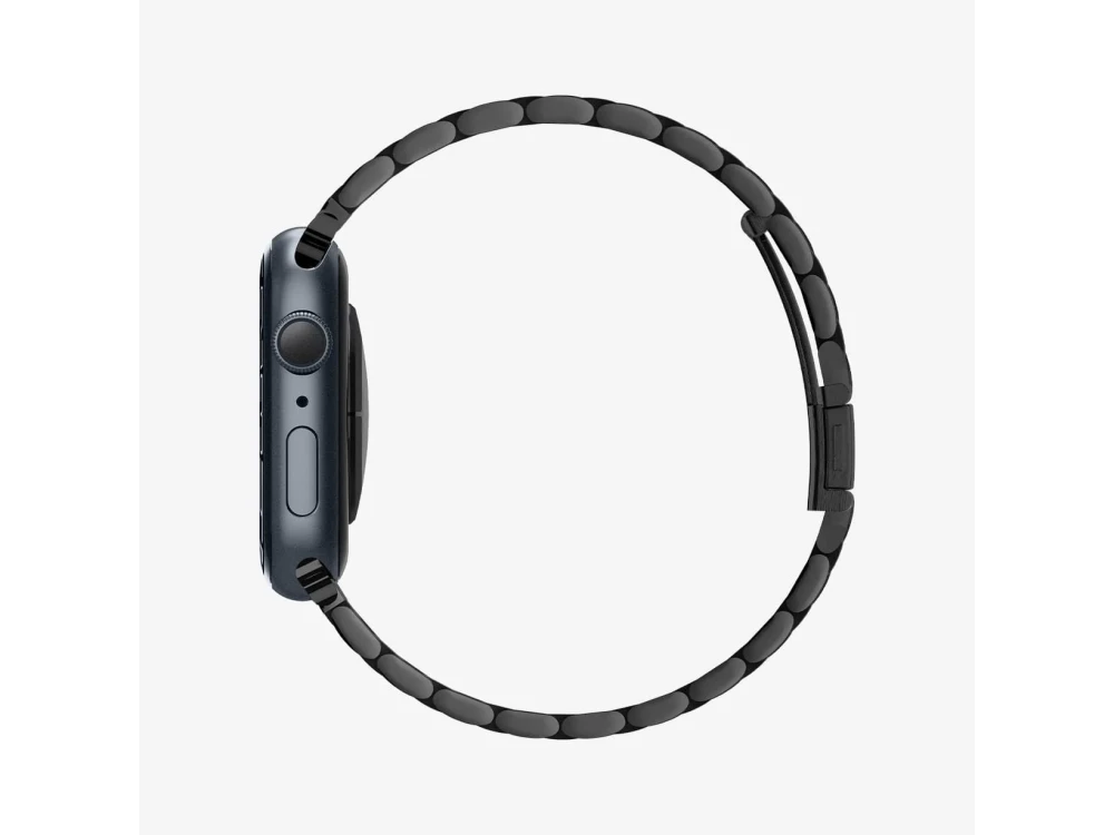 Spigen Modern Fit Apple Watch 44 / 45 / 46mm / Ultra 49mm, Replacement Stainless Steel Strap, Black