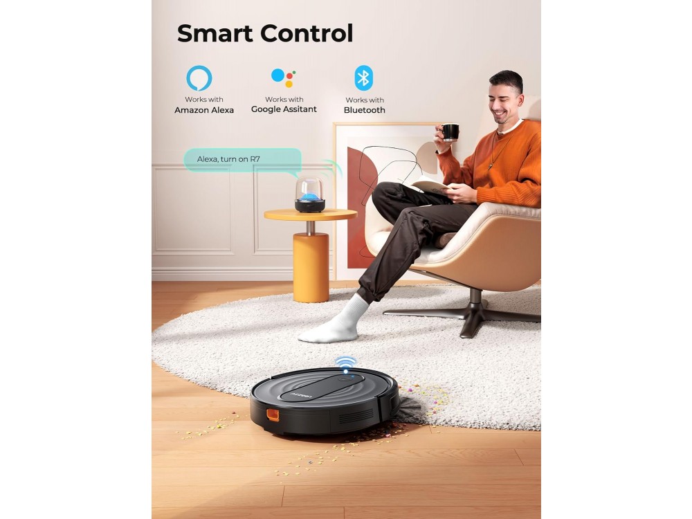 Airzeen R7 Smart Robot Vacuum / Mopping Cleaner 3000Pa, Λειτουργία Σφουγγαρίσματος, Έλεγχο μέσω APP & Smart Navigation, Black