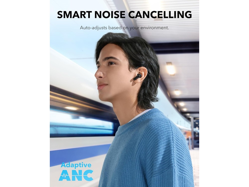 Anker Soundcore P40i ANC Bluetooth 5.3 TWS Headphone with AI-Enhanced Calls, Active Noise Canceling & App, Midnight Black