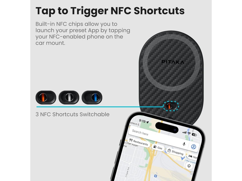pitaka MagEZ Car Mount Pro 2 Qi2, Air Vent Car Mount with MagSafe Wireless Charging
