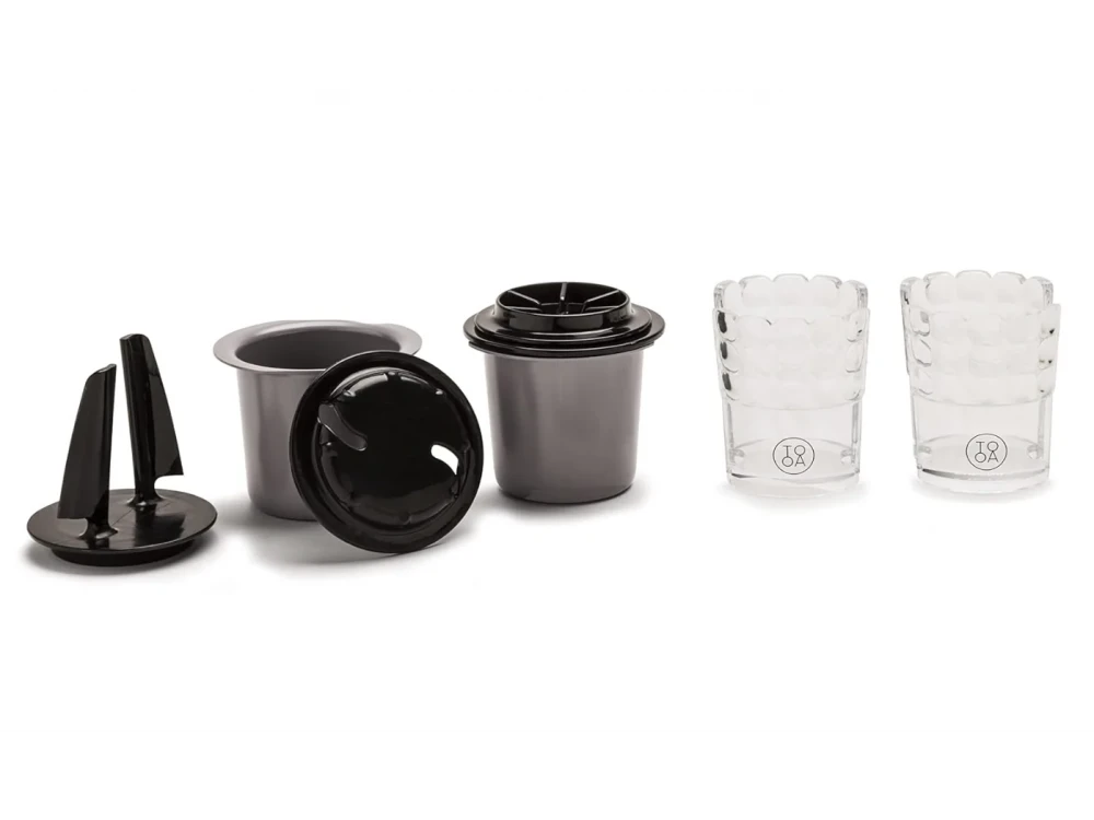 TooA Kit 2 beakers + 2 cup holders, Σετ με 2 Θήκες Μίξης και Κυπελάκια για Gelato