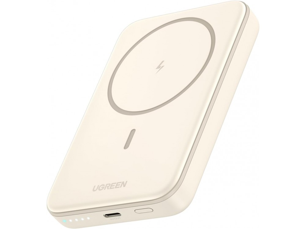 Ugreen 10K, Magnetic Power Bank 10.000mAh MagSafe for iPhone 14 / 15 Series, Beige