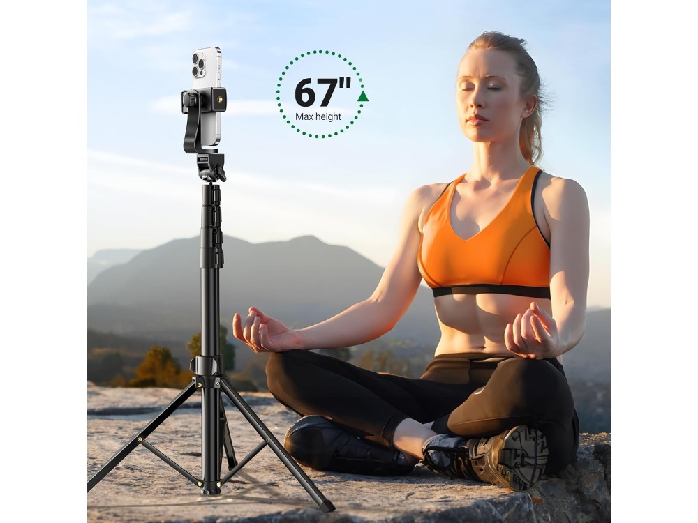 Ugreen Bluetooth Selfie Stick & Τρίποδο με Remote, 170cm Επεκτεινόμενο Wireless Handheld Tripod για Smartphone έως 7.2"