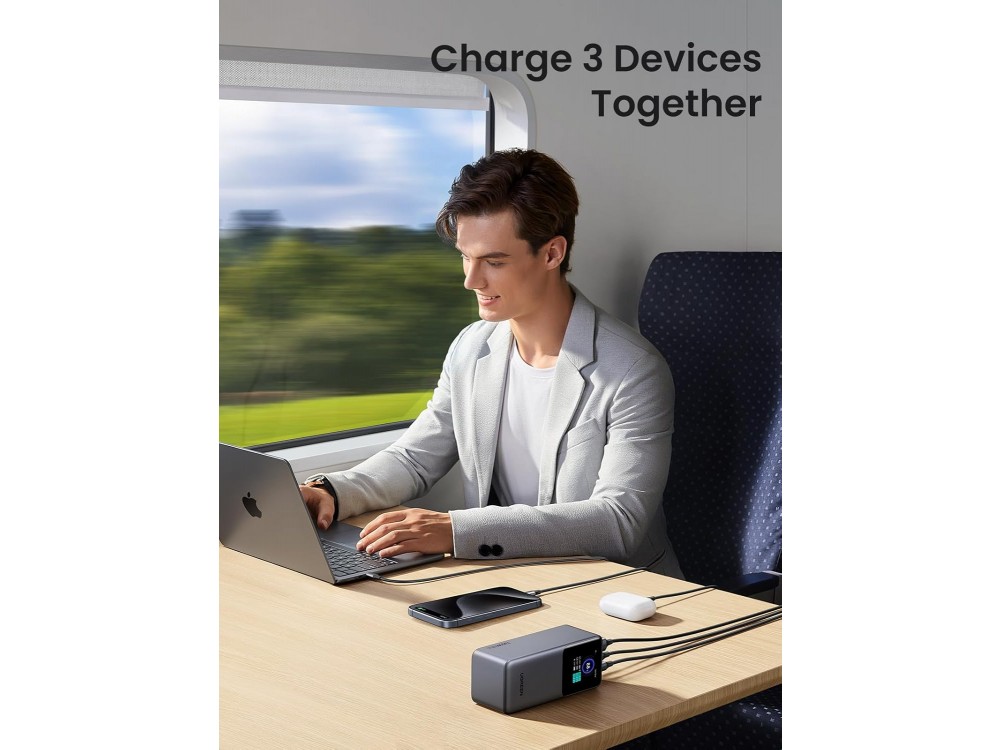 Ugreen Nexode Power Bank 20000mAh, 130W με Θύρα USB-A και 2 Θύρες USB-C Power Delivery / Quick Charge 3.0 & TFT Smart Display