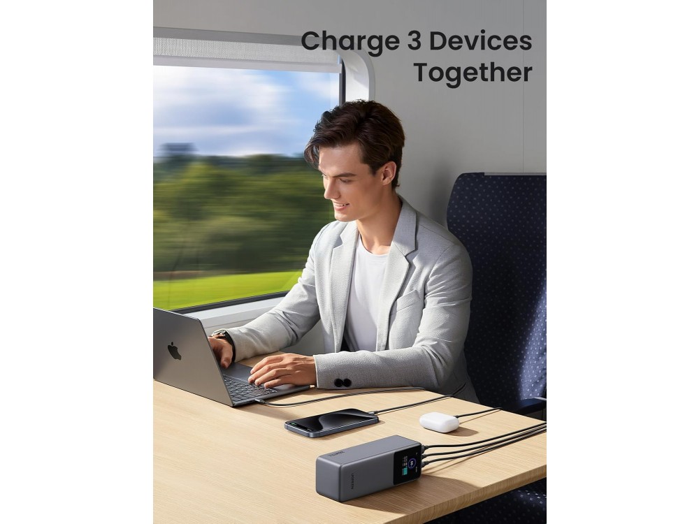 Ugreen Nexode Power Bank 25000mAh, 200W με Θύρα USB-A και 2 Θύρες USB-C Power Delivery / Quick Charge 3.0 & TFT Smart Display