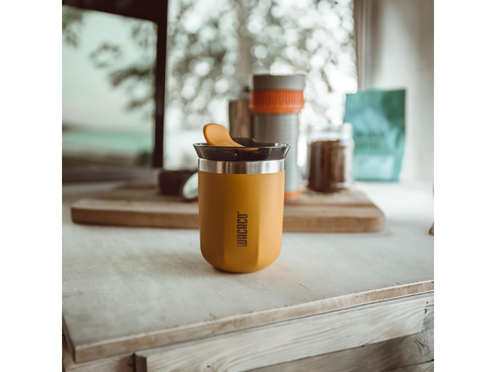 Wacaco Octaroma Classico Travel Mug, Ποτήρι Θερμός 180ml, Amber Yellow