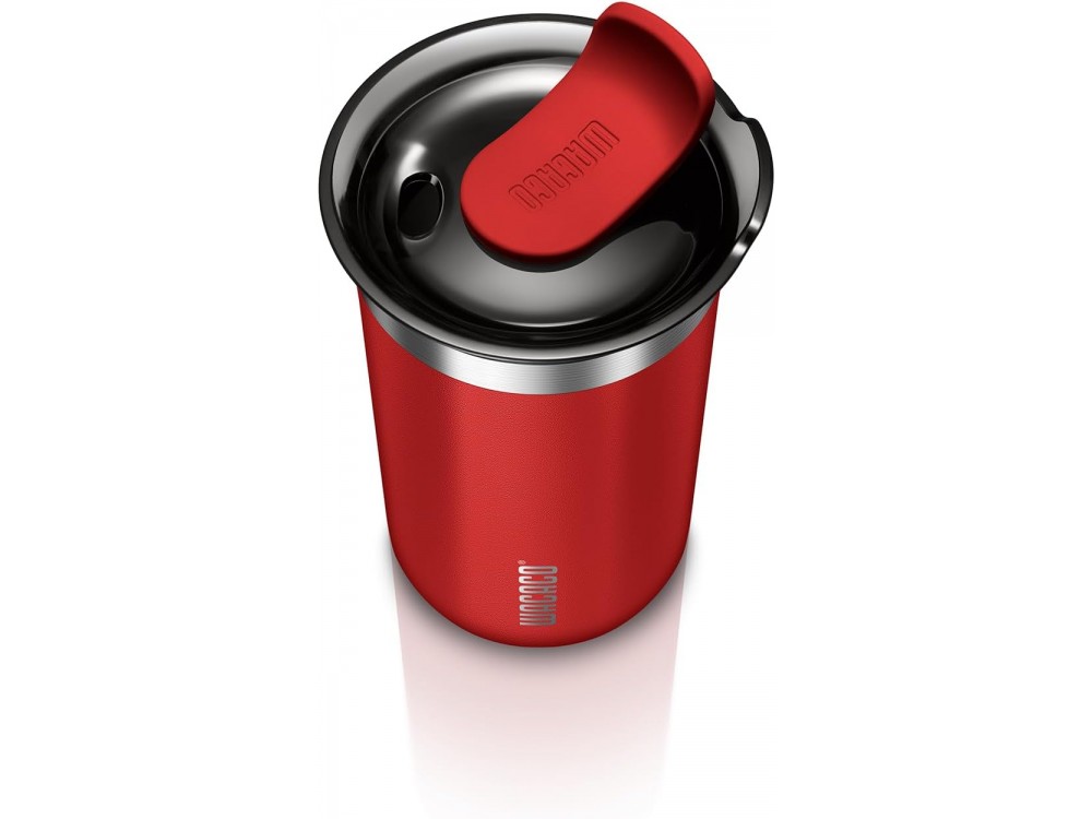 Wacaco Octaroma Lungo Travel Mug, Ποτήρι Θερμός 300ml, Carmine Red