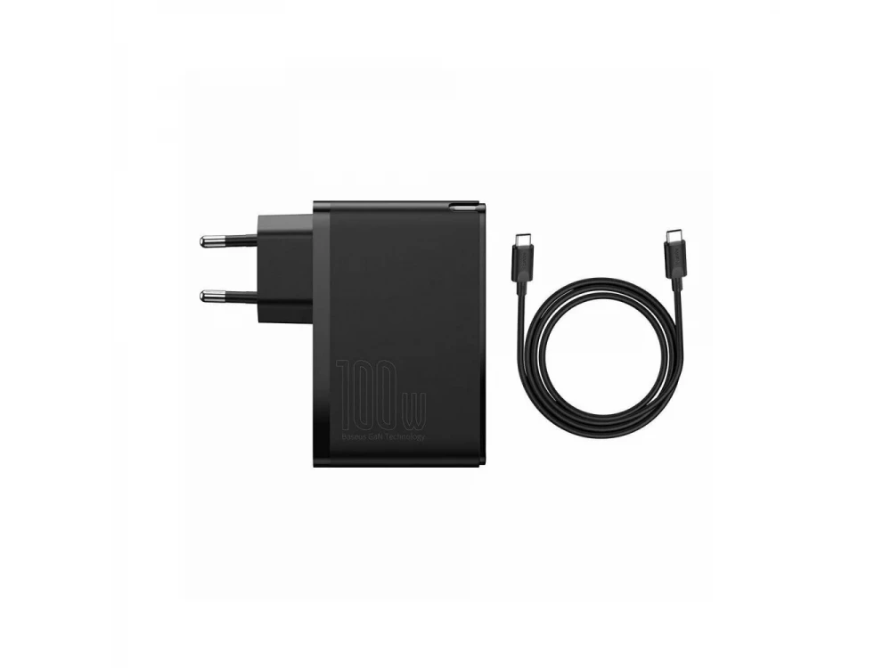 Baseus GaN2 Pro Φορτιστής Πρίζας 100W, PD3.0, QC3.0, SCP, PPS με 2xUSB-C & 2xUSB-A, Black