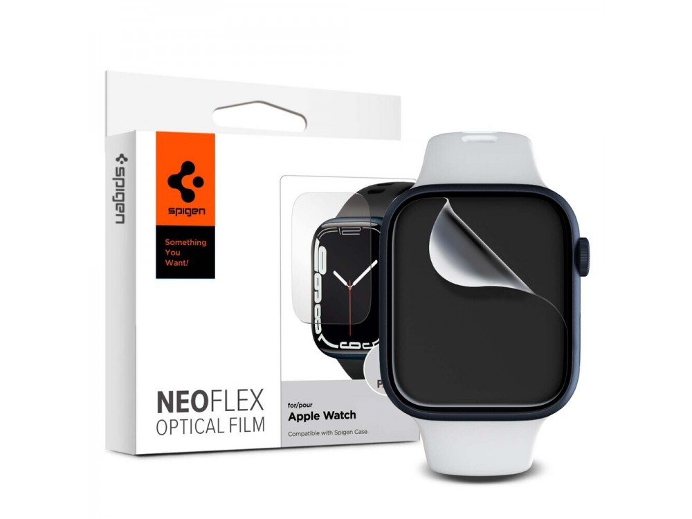 Spigen Apple Watch 7 / 8 / 9 / SE (44 / 45 MM) Neo Flex HD Premium Screen Protector Clear, Set of 3