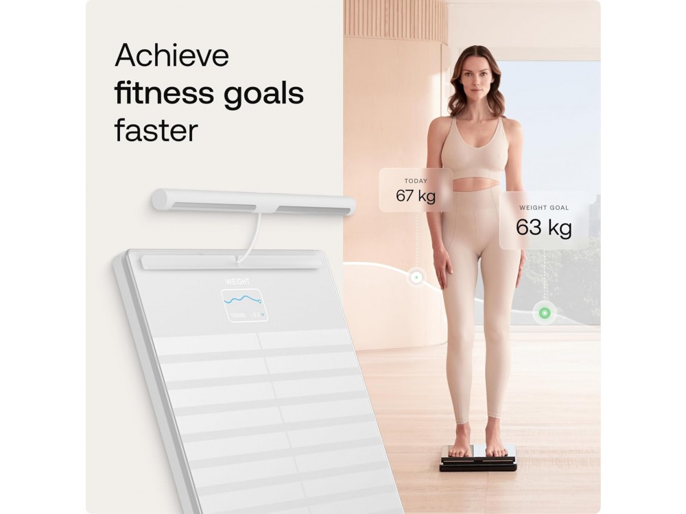 Withings Body Scan, Έξυπνη ζυγαριά & Health Station με Segmental Body Composition, με Fitness APP μέσω Bluetooth & WiFi, White