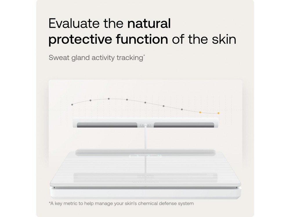 Withings Body Scan, Έξυπνη ζυγαριά & Health Station με Segmental Body Composition, με Fitness APP μέσω Bluetooth & WiFi, White